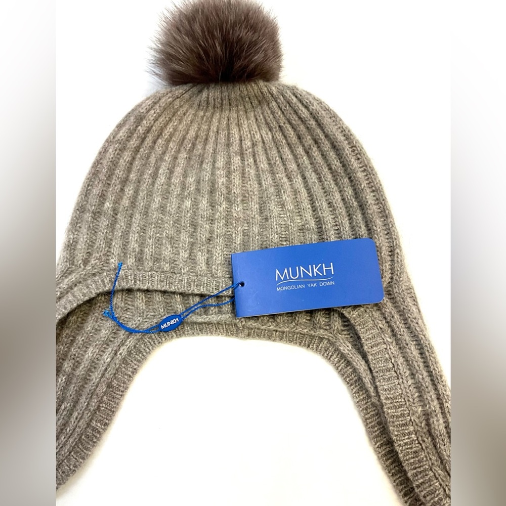 Beautiful Mongolian Yak Wool Trapper  Hat.